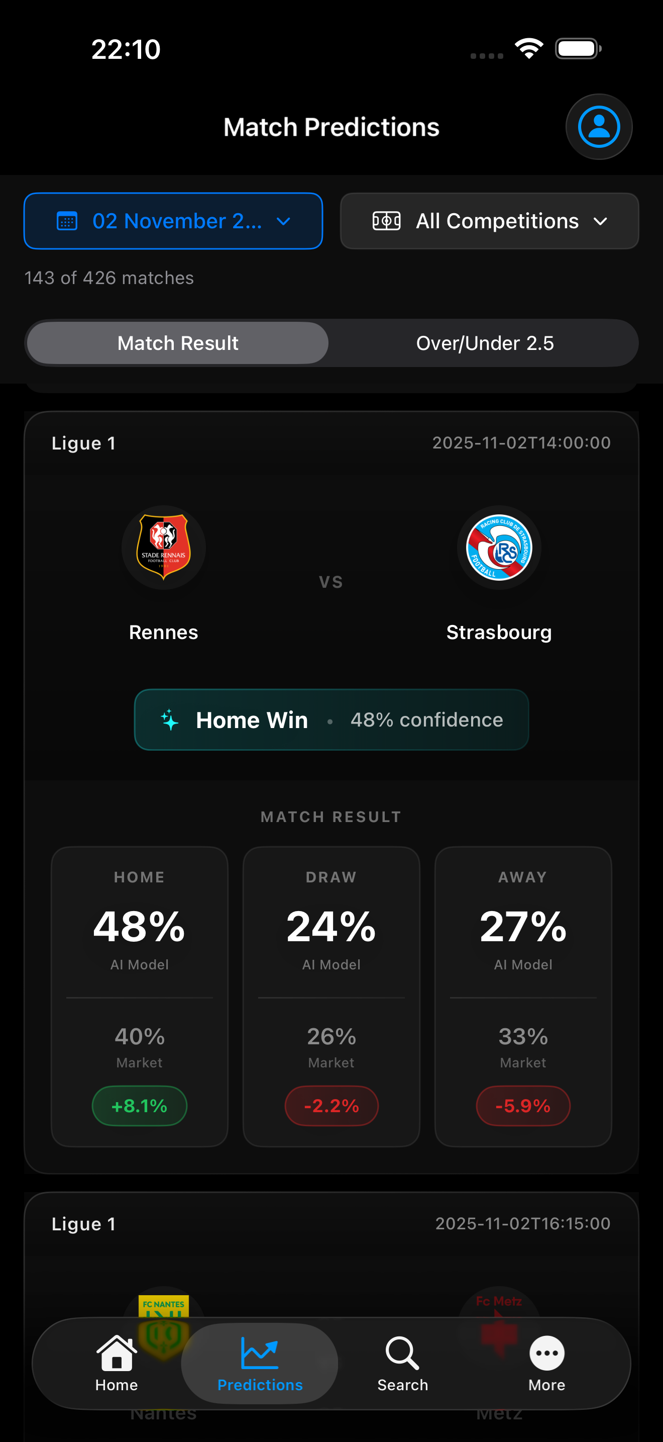 ScoutingStats iOS App Screenshot 2